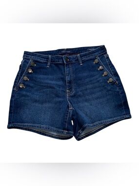 Tommy Hilfiger Dark Blue Denim Sailor Button High-Rise Shorts